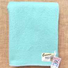 Load image into Gallery viewer, Soft mint solid colour SINGLE New Zealand wool blanket