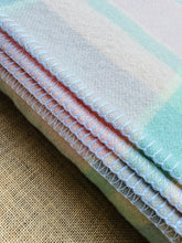 Load image into Gallery viewer, Soft Pastel Onehunga Princess DOUBLE/QUEEN Pure New Zealand Wool Blanket.