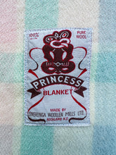 Load image into Gallery viewer, Soft Pastel Onehunga Princess DOUBLE/QUEEN Pure New Zealand Wool Blanket.