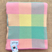 Load image into Gallery viewer, Light and Bright Candy Coloured SINGLE New Zealand Wool Blanket.