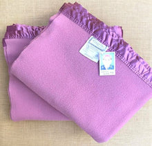 Load image into Gallery viewer, Mauve PAIR of DOUBLE Australian Wool Blankets. - Fresh Retro Love NZ Wool Blankets
