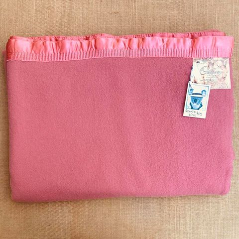 Coral Pink Extra Large KING Australian Wool Onkaparinga Blanket