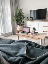 Load image into Gallery viewer, Hot Coal LIMITED RELEASE, NEW NZ Wool Blanket KNEE/THROW Size