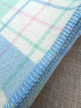 Load image into Gallery viewer, Pretty Mint and Blue KING SINGLE New Zealand Wool Blanket