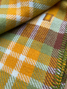 Gorgeous Autumn Tones QUEEN New Zealand Wool Blanket