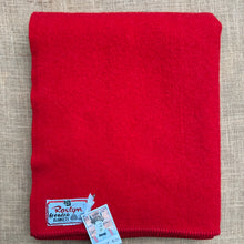 Load image into Gallery viewer, Fire Engine Red SINGLE Pure Wool Blanket