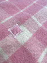 Load image into Gallery viewer, Soft Pink Plaid KING SINGLE New Zealand Wool Blanket