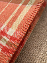 Load image into Gallery viewer, Lightweight Retro Orange DOUBLE New Zealand Wool Blanket (with label)