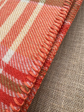 Load image into Gallery viewer, Lightweight Retro Orange DOUBLE Pure New Zealand Wool Blanket.