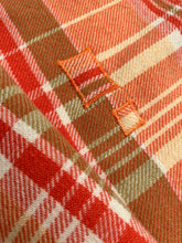 Load image into Gallery viewer, Lightweight Retro Orange DOUBLE Pure New Zealand Wool Blanket.