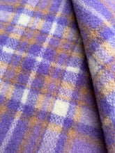 Load image into Gallery viewer, Fun Mauve Violet SMALL SINGLE New Zealand Wool Blanket (no patch repairs)