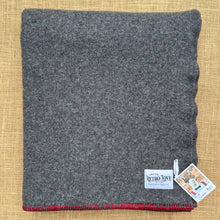 Load image into Gallery viewer, Thick and Heavy Grey Army SINGLE New Zealand Wool Blanket
