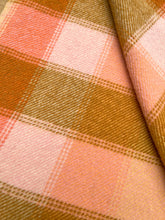 Load image into Gallery viewer, Salmon and Olive Favourite! SINGLE New Zealand MOSGIEL Wool Blanket