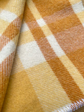Load image into Gallery viewer, GALAXIE Golden Plaid SMALL SINGLE New Zealand Wool Blanket