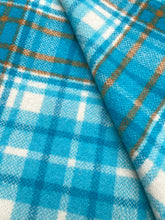 Load image into Gallery viewer, Turquoise & Orange Favourite! SINGLE New Zealand KAIAPOI Wool Blanket