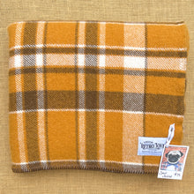 Load image into Gallery viewer, Walnut Browns Fluffy Retro SMALL SINGLE/THROW New Zealand Wool Blanket