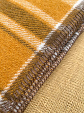 Load image into Gallery viewer, Walnut Browns Fluffy Retro SMALL SINGLE/THROW New Zealand Wool Blanket