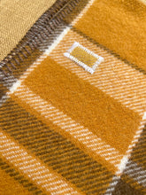 Load image into Gallery viewer, Walnut Browns Fluffy Retro SMALL SINGLE/THROW New Zealand Wool Blanket