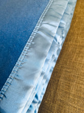 Load image into Gallery viewer, Sky Blue KING Merino Wool Blanket with Satin Trim