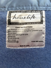 Load image into Gallery viewer, Sky Blue KING Merino Wool Blanket with Satin Trim