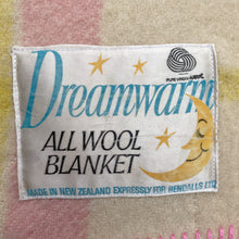 Load image into Gallery viewer, DREAMWARM Pink & Lemon SMALL SINGLE/COT New Zealand Wool Blanket