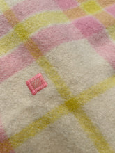 Load image into Gallery viewer, DREAMWARM Pink & Lemon SMALL SINGLE/COT New Zealand Wool Blanket