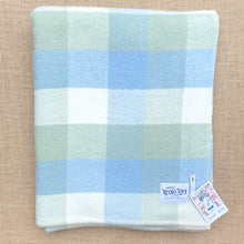 Load image into Gallery viewer, Blue, Cream & Olive SINGLE Kaiapoi NZ Wool Blanket