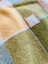 Load image into Gallery viewer, Retro Olives COT/KNEE New Zealand Wool Blanket