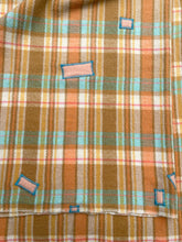 Load image into Gallery viewer, Retro Orange Multi Colour SMALL SINGLE/THROW New Zealand Wool Blanket