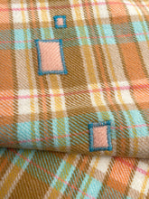 Load image into Gallery viewer, Retro Orange Multi Colour SMALL SINGLE/THROW New Zealand Wool Blanket