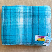 Load image into Gallery viewer, Super Bright Turquoise Favourite DOUBLE/QUEEN New Zealand Wool Blanket
