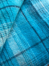 Load image into Gallery viewer, Super Bright Turquoise Favourite DOUBLE/QUEEN New Zealand Wool Blanket