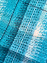 Load image into Gallery viewer, Super Bright Turquoise Favourite DOUBLE/QUEEN New Zealand Wool Blanket