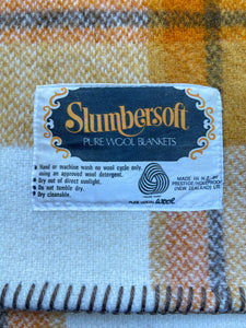 Slumbersoft 70's Retro SINGLE New Zealand Wool Blanket
