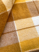 Load image into Gallery viewer, Bright Retro Browns & Mustard SINGLE New Zealand Wool Blanket
