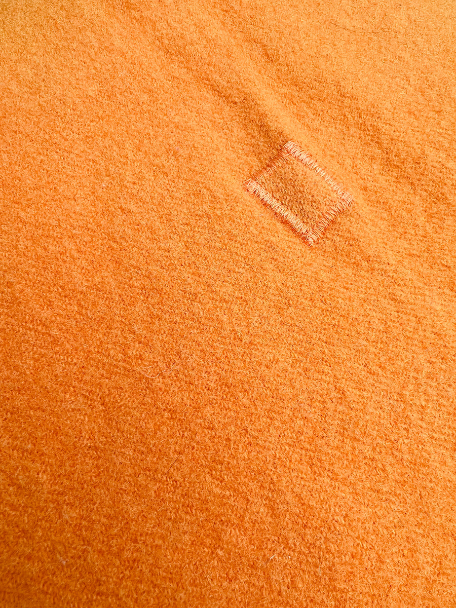 Vibrant Orange SINGLE New Zealand Wool Blanket Fresh Retro Love