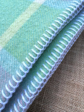 Load image into Gallery viewer, Pastel Green & Mauve SINGLE New Zealand Wool Blanket
