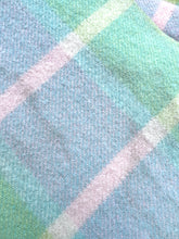 Load image into Gallery viewer, Pastel Green & Mauve SINGLE New Zealand Wool Blanket