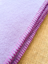 Load image into Gallery viewer, Solid Colour Lavender THROW New Zealand Wool Blanket *BARGAIN*