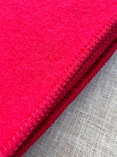 Load image into Gallery viewer, Solid Bold Red SINGLE Pure New Zealand Wool Blanket