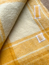 Load image into Gallery viewer, Fresh Retro Favourite Gold & Olive SMALL SINGLE New Zealand Wool Blanket