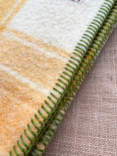 Load image into Gallery viewer, Fresh Retro Favourite Gold & Olive SMALL SINGLE New Zealand Wool Blanket