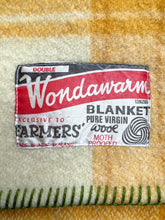 Load image into Gallery viewer, Fresh Retro Favourite Gold & Olive SMALL SINGLE New Zealand Wool Blanket
