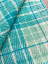 Load image into Gallery viewer, *BARGAIN BLANKET* Lightweight Mint and Turquoise SINGLE Wool Blanket