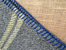 Load image into Gallery viewer, Grey Army Blanket Style SINGLE Wool with collectible KAKA Label (blue)