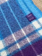Load image into Gallery viewer, BOLD Blue and Violet SINGLE New Zealand Wool Blanket