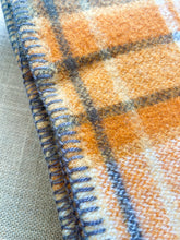 Load image into Gallery viewer, Pumpkin Plaid Retro SINGLE New Zealand Wool Blanket
