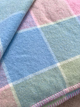 Load image into Gallery viewer, Pastel Check KING SINGLE New Zealand Wool Blanket