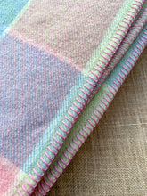 Load image into Gallery viewer, Pastel Check KING SINGLE New Zealand Wool Blanket