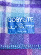 Load image into Gallery viewer, Turquoise & Fuchsia Sensational DOUBLE Pure New Zealand Wool Blanket.